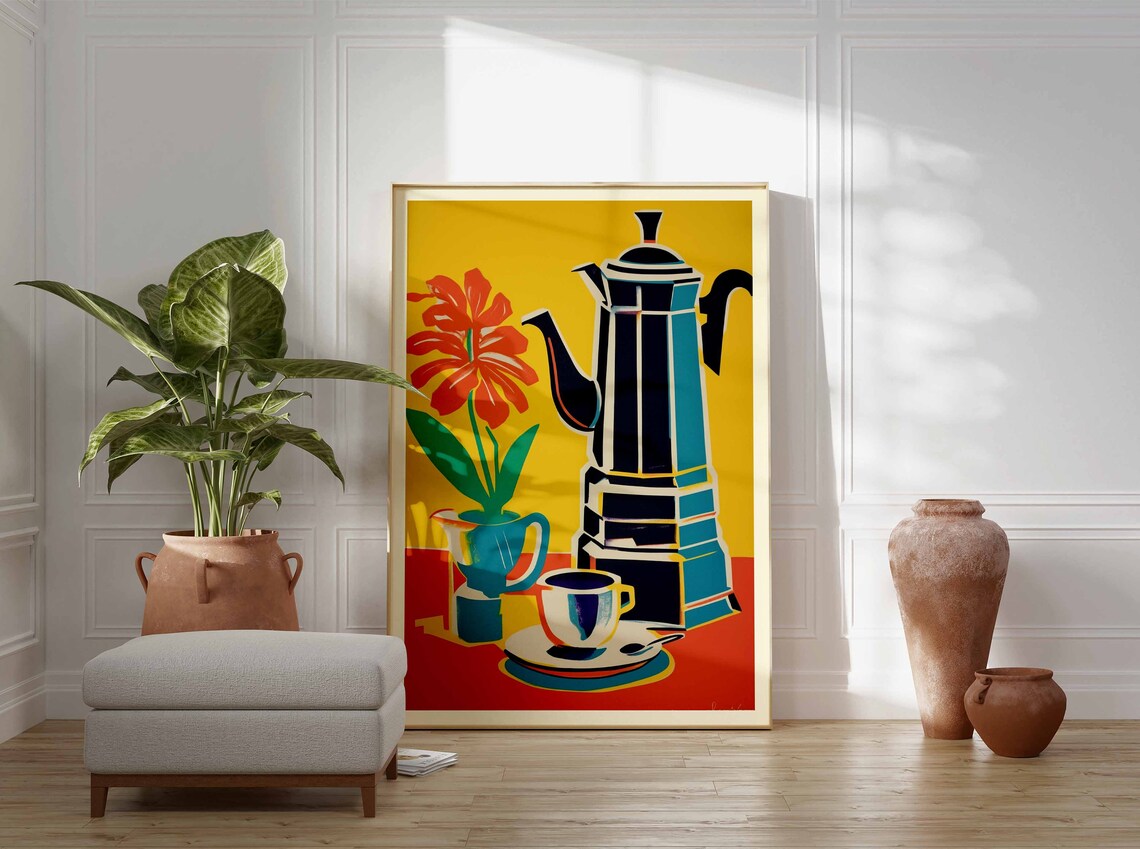 Vintage Coffee Poster, Kitchen and Cafe Art Print - Image 2