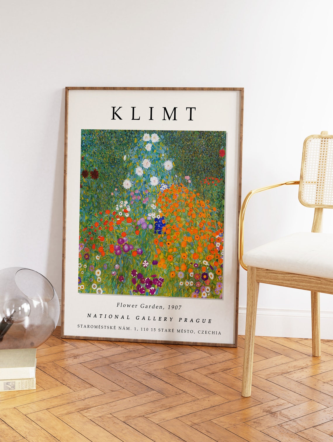 Gustav Klimt Flower Garden 1907 National Gallery Prague Poster - Image 2