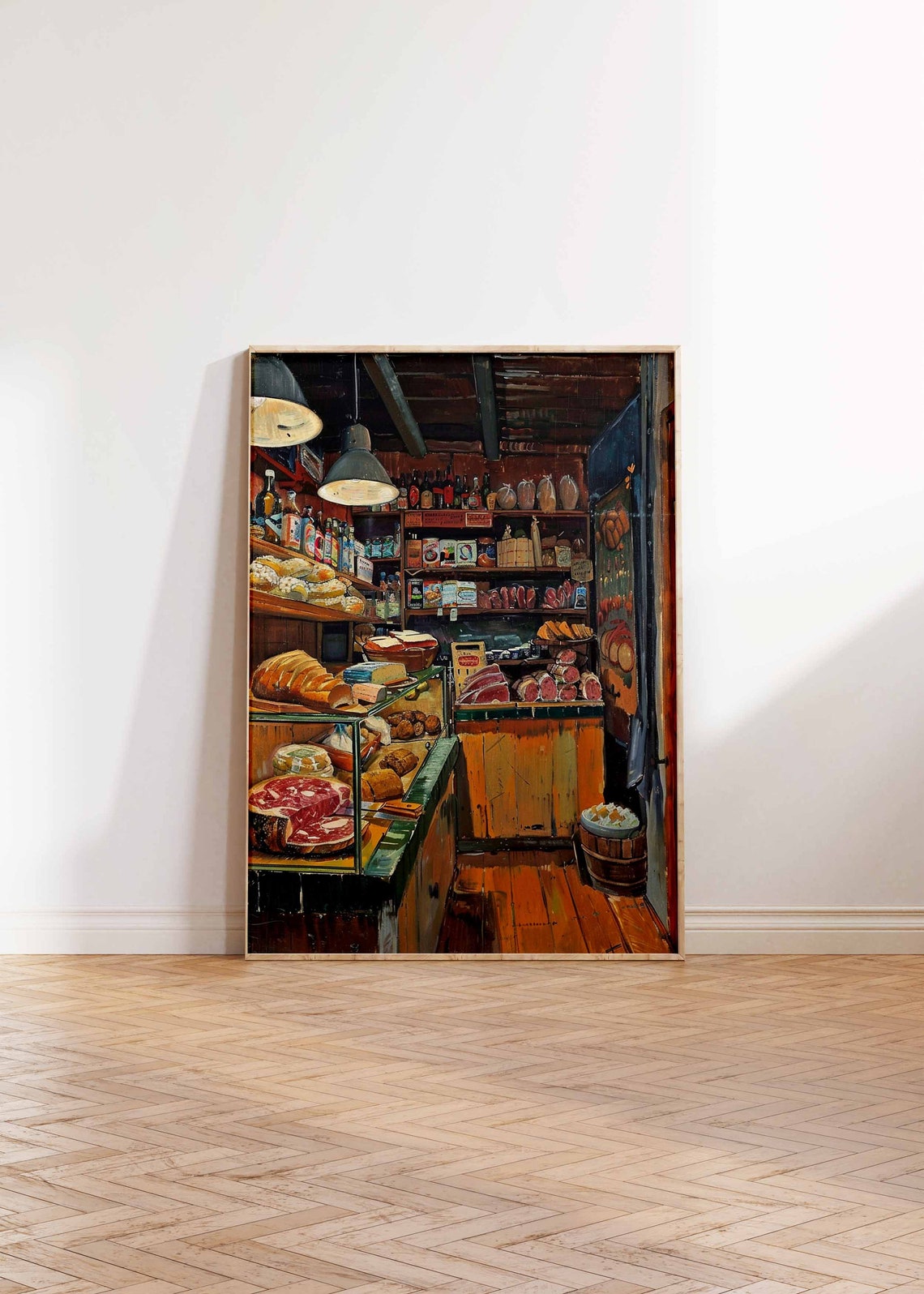 Rustic Vintage Italian Delicatessen Oil Painting Style Poster - Image 3