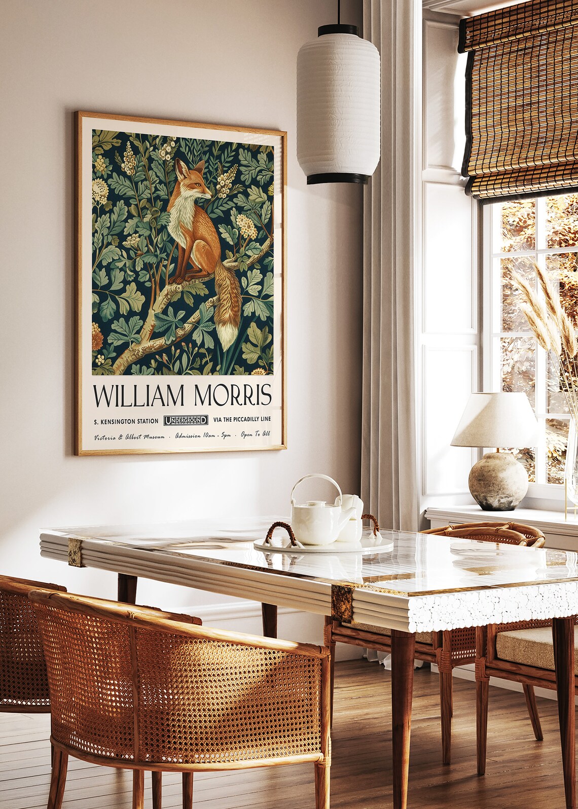 William Morris Exhibition Poster, Kew Gardens Travel Poster - Image 2