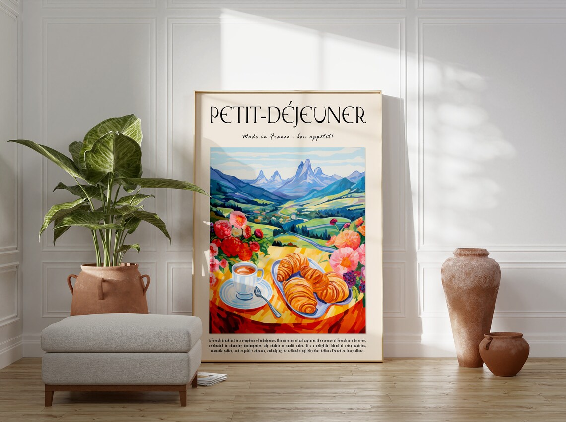 French Coffee Poster, Retro Kitchen Art Print - Image 2