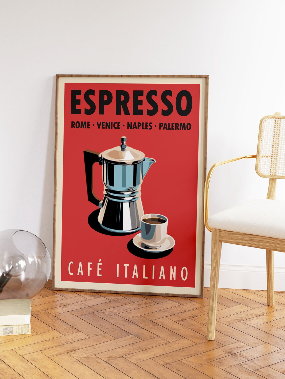Espresso Coffee Print, Vintage Italian Kitchen Poster - Image 2