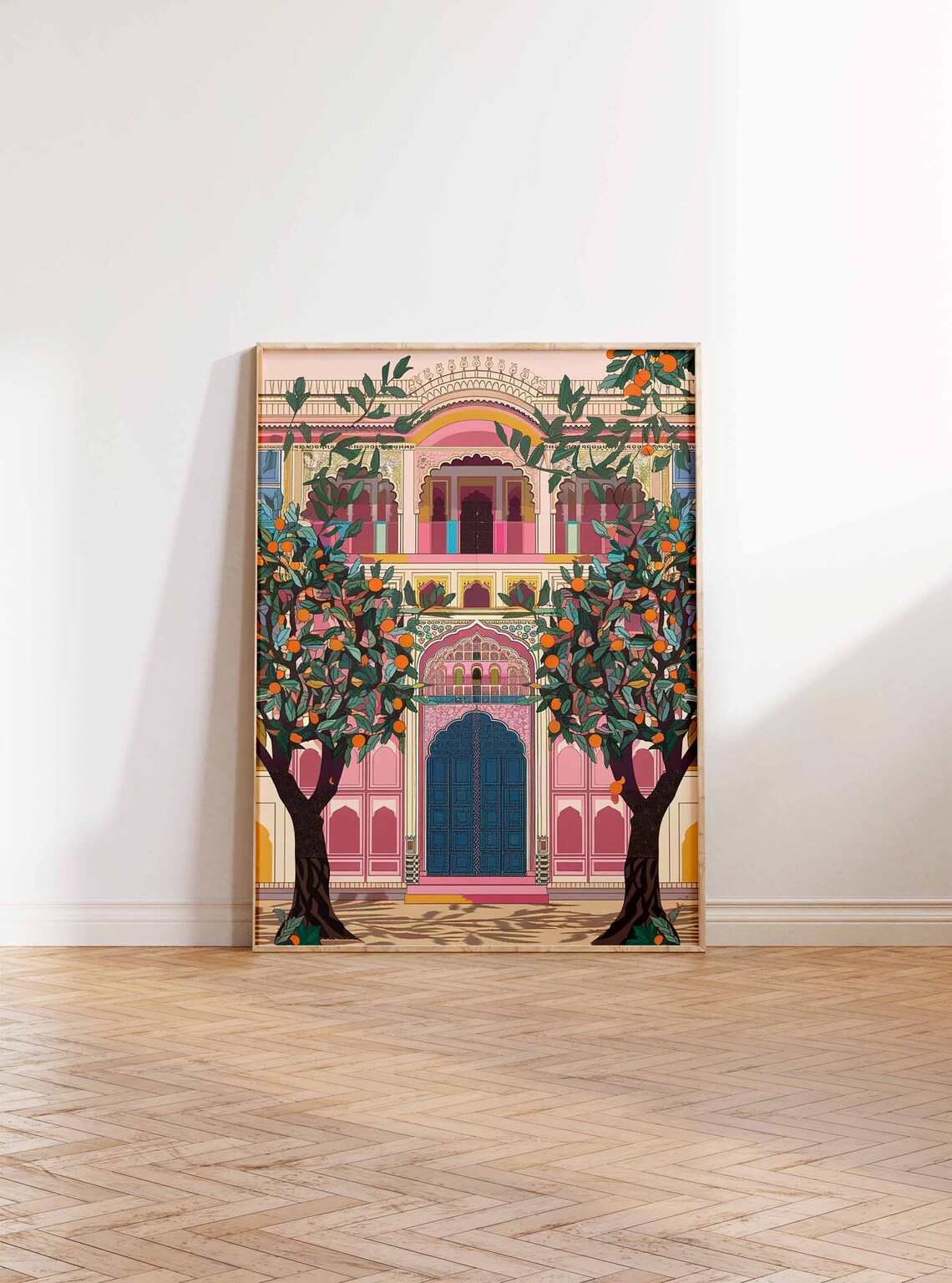 Pichwai Art Poster, Traditional Indian Botanical Decor - Image 2