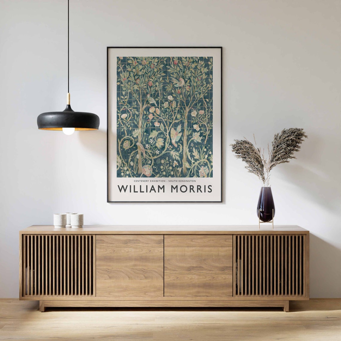 William Morris Centenary Exhibition Floral and Bird Art Poster - Image 3