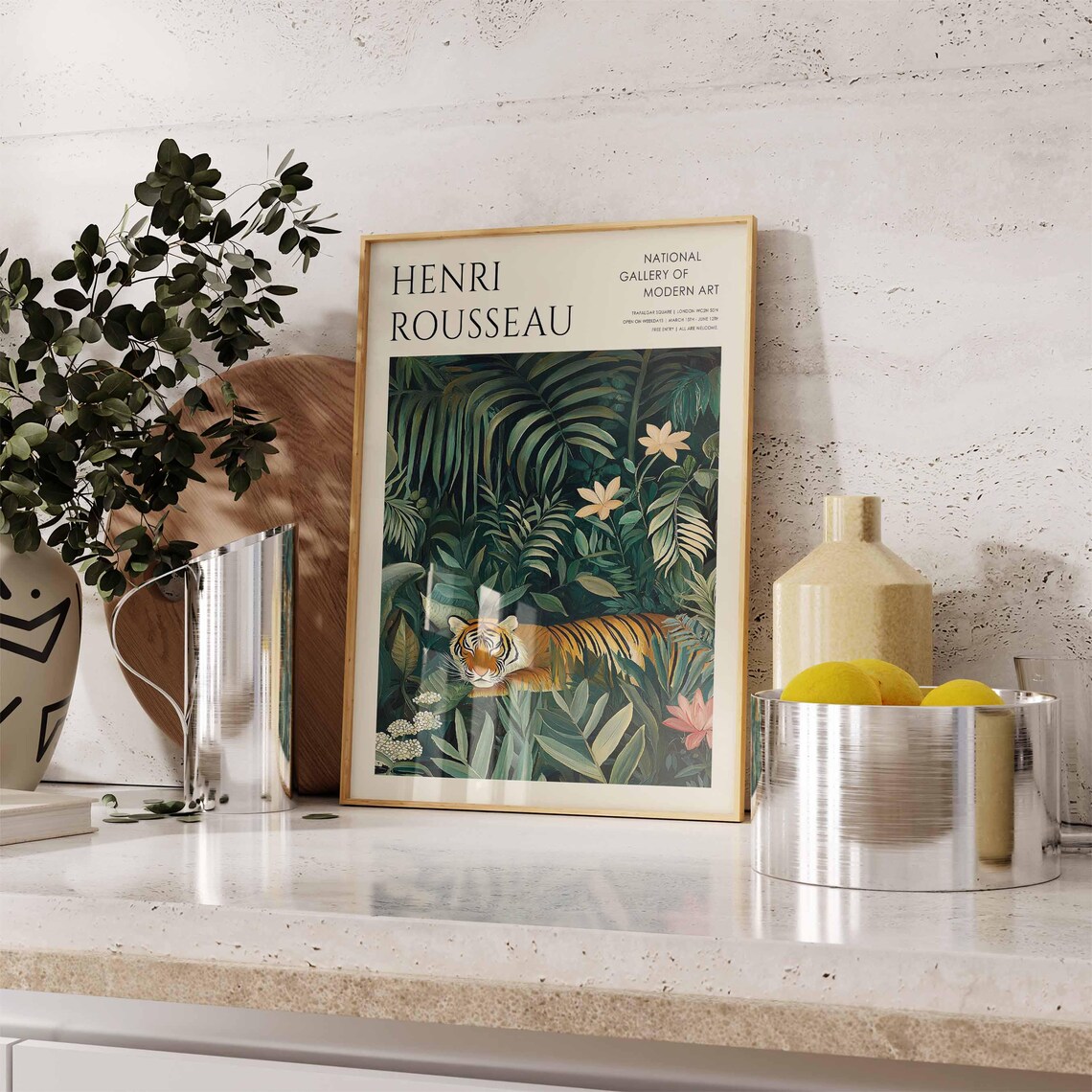 Henri Rousseau Vintage Poster Boho Print Tropical Decor Botanical Wall Art Floral Poster Animal Art Jungle Print Exotic Poster - Image 3