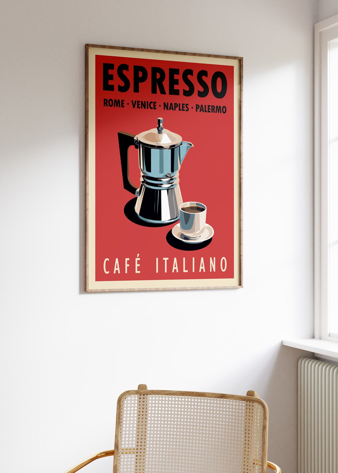 Espresso Coffee Print, Vintage Italian Kitchen Poster - Image 3