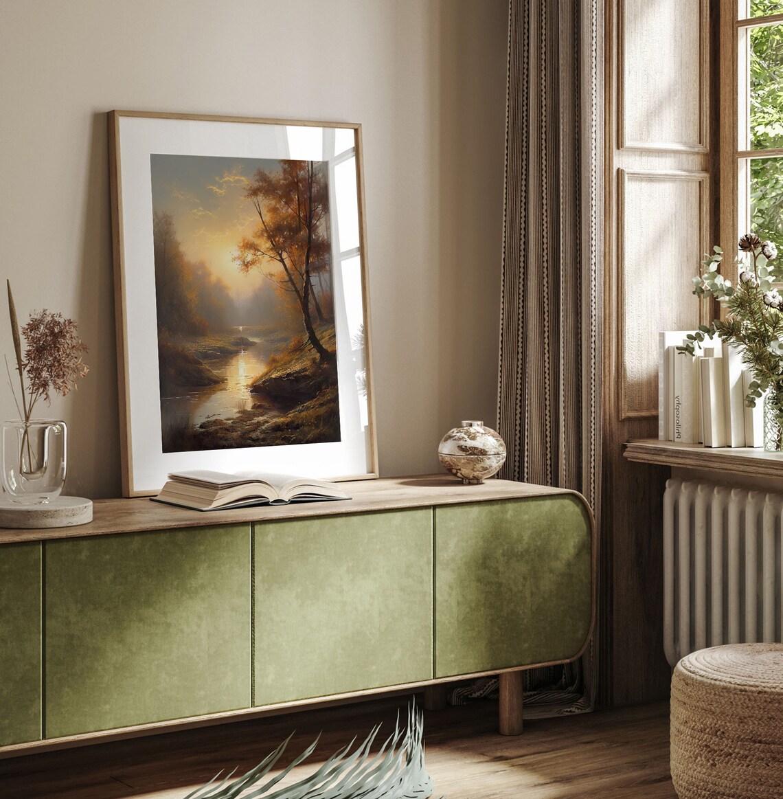 Captivating Landscape Painting, Realistic Fields And Forest - Image 3