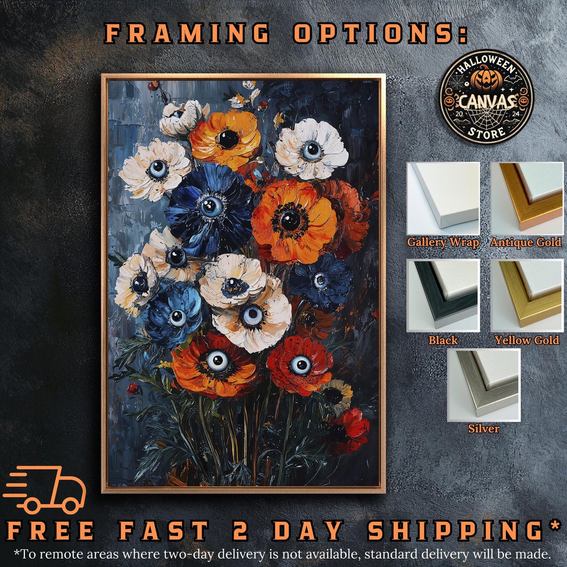 Surreal Colorful Flowers With Realistic Eyeball Centers Art Poster - Image 5