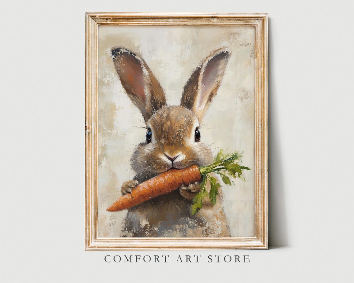 Easter Bunny - Neutral Spring Art