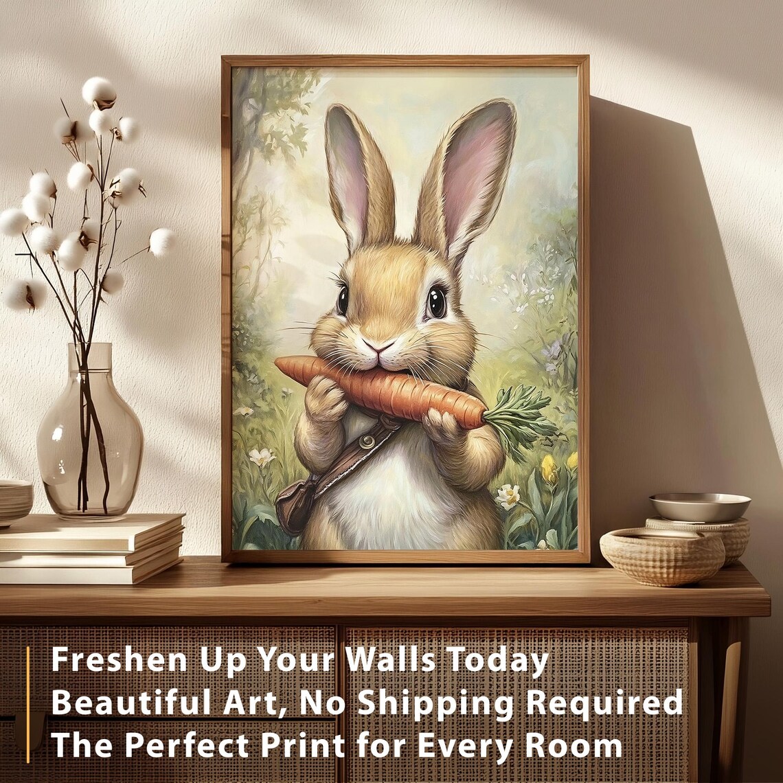 Easter Bunny Print, Cute Rabbit Nursery Decor - Image 4