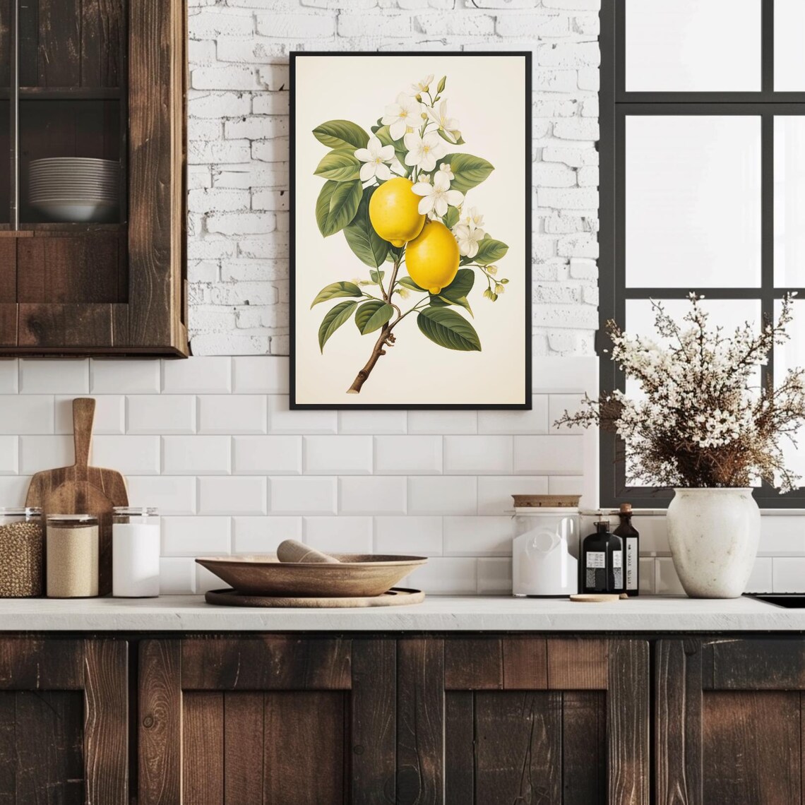 Vintage Lemon Tree Print, Retro Kitchen Decor - Image 5