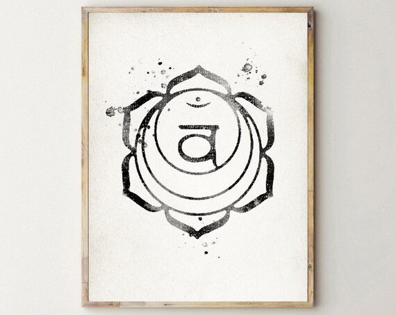 Chakra Swadhithana Drawing Print Minimalist Zen Illustration Poster Yoga Meditation Buddhism Reiki Spiritual Decor