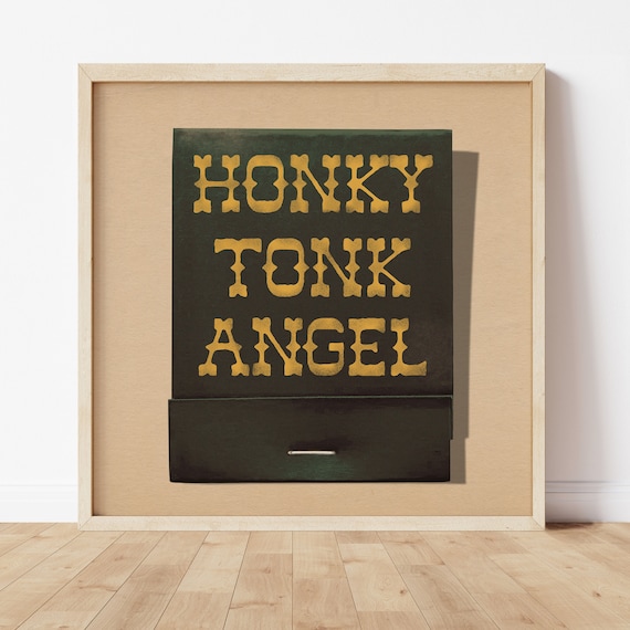Honky Tonk Angel Western Art Print, Southwestern Home