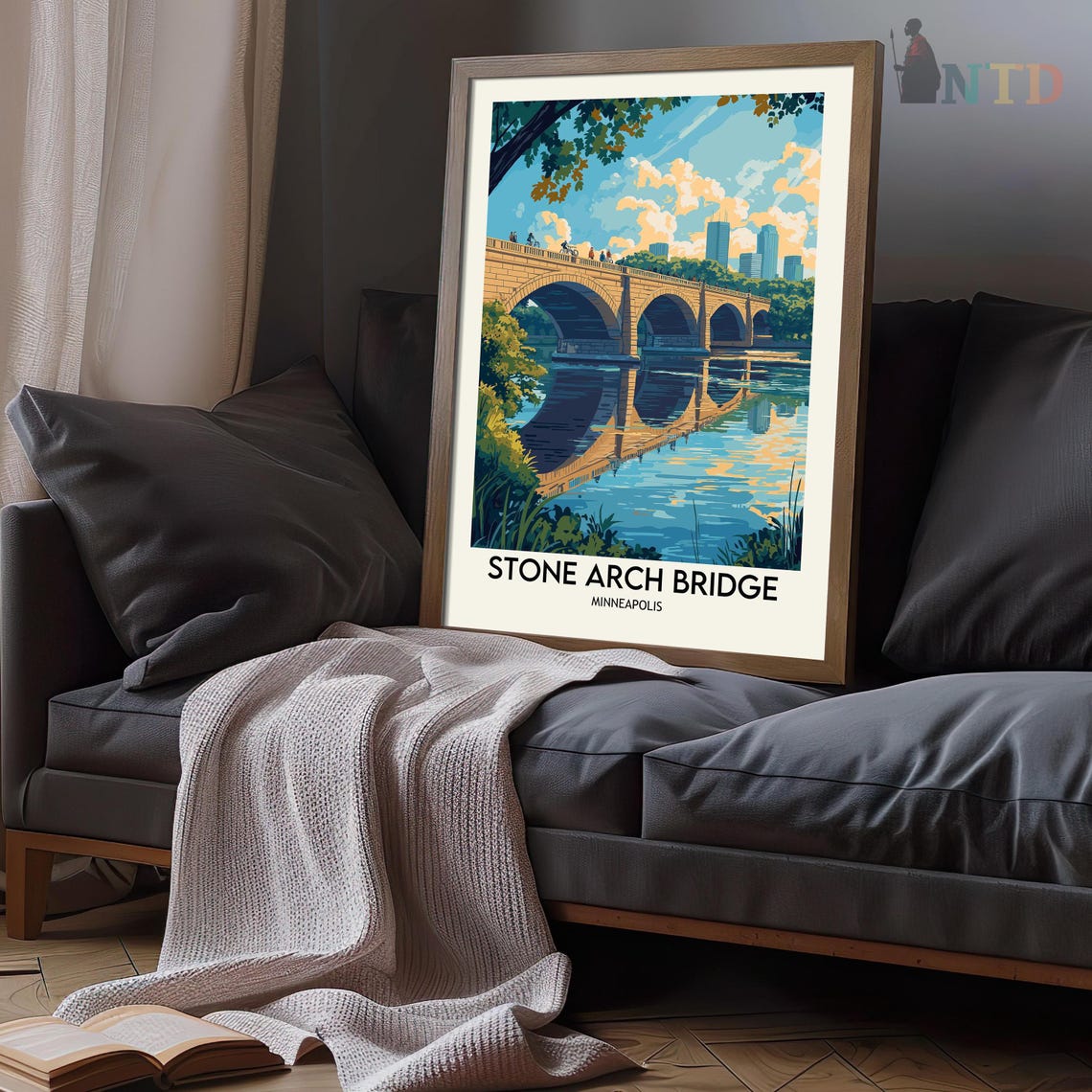 Stone Arch Bridge Print Stone Arch Bridge Wall Art Stone Arch Bridge Poster Stone Arch Bridge Photo Stone Arch Bridge Minneapolis Poster - Image 3