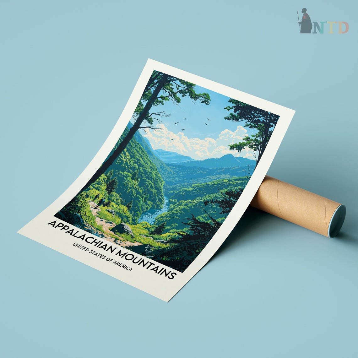Appalachian Mountains Print Appalachian Print Appalachian Poster Appalachian Trail Appalachian Wall Art Appalachian Art Mountain Print - Image 2