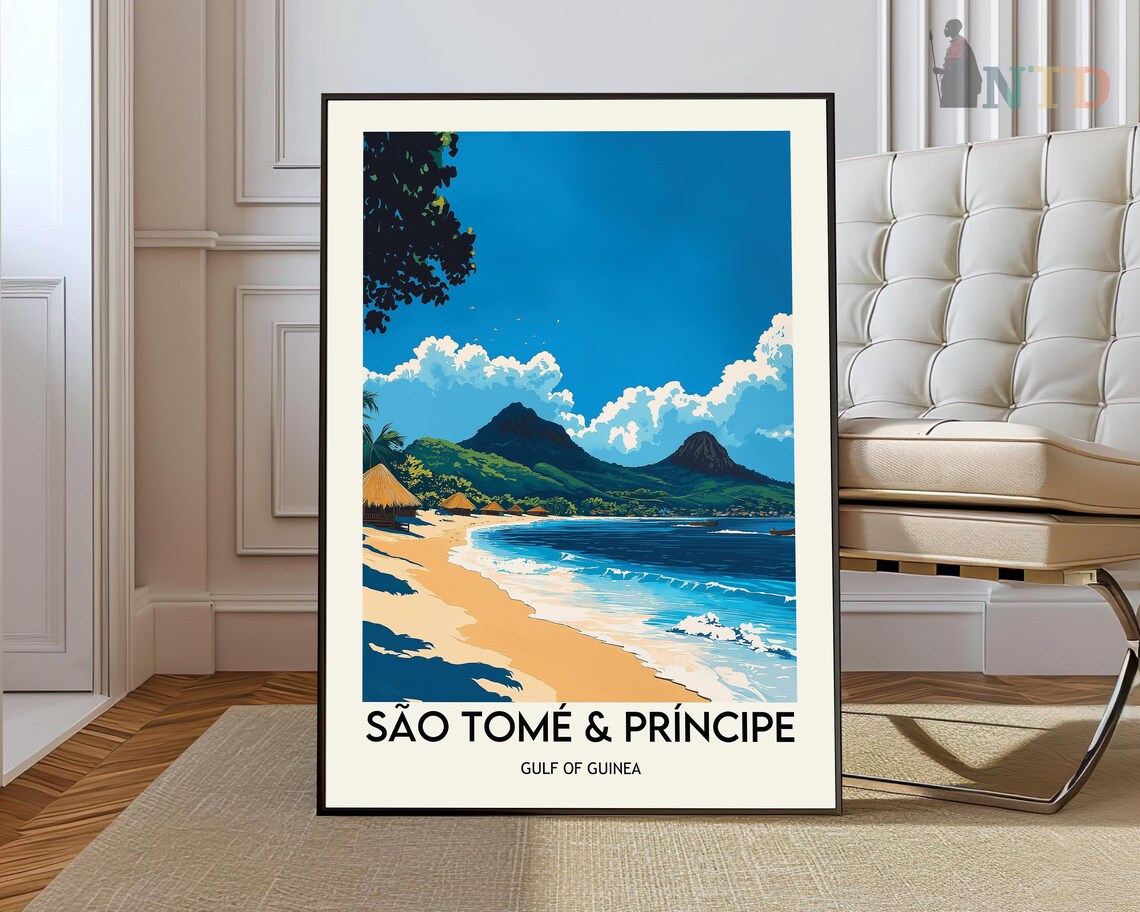 São Tomé and Príncipe Tropical Beach Island Gulf of Guinea Poster