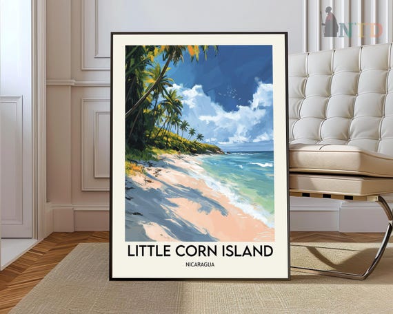 Little Corn Island Poster Wall Art Print Photo Caribbean