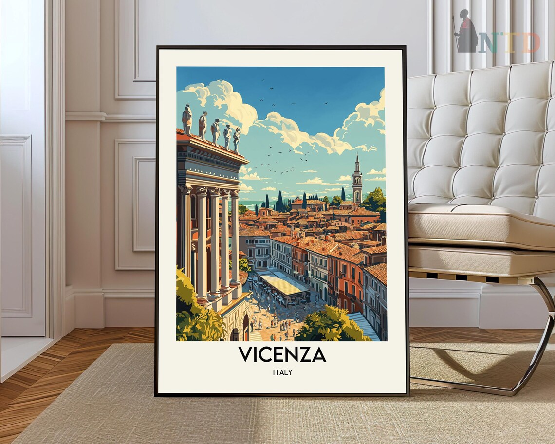 Vicenza Travel Poster, City Wall Art Print
