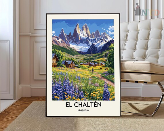 El Chaltn Poster Argentina Travel Print Argentinian Decor South America Gift Posterlogo