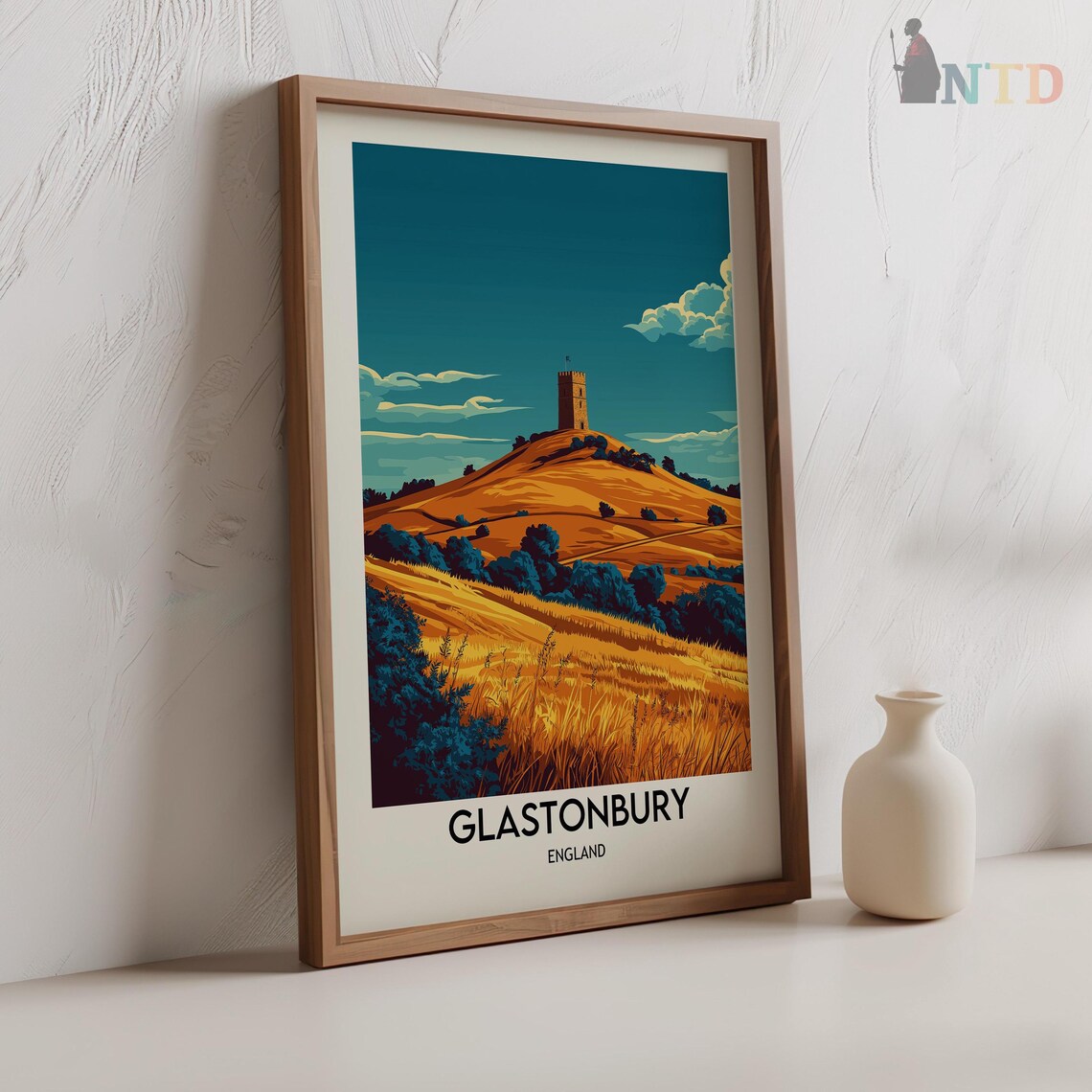 Glastonbury, Somerset England Travel Poster Print - Image 2