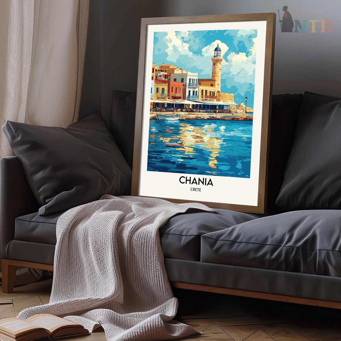 Chania Travel Poster, Crete Greece Decor Art Print - Image 3