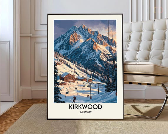Kirkwood Ski Resort Poster Wall Art Print Photo