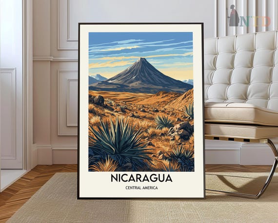 Nicaragua Poster Wall Art Print Photo Travel Gift