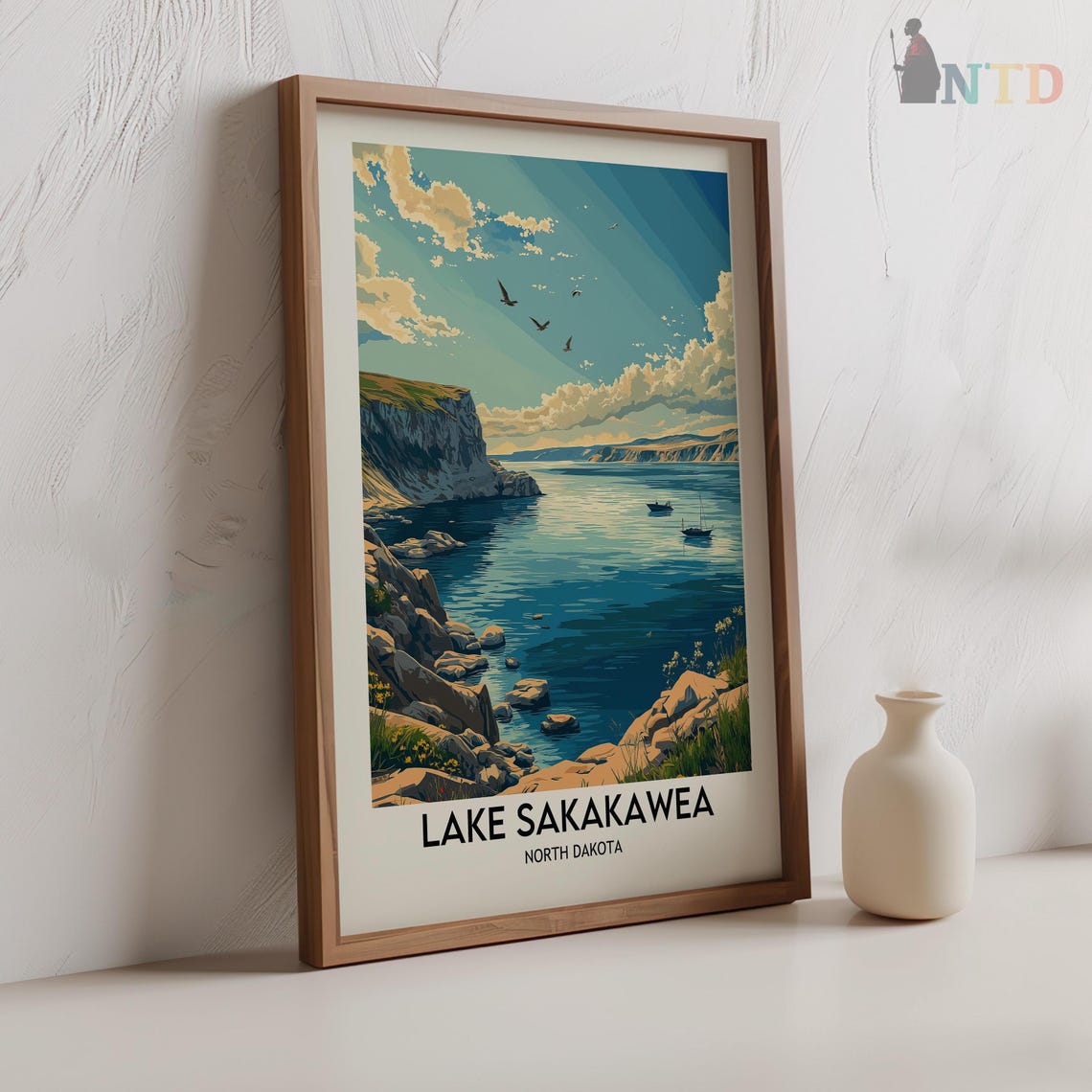 Lake Sakakawea Print Lake Sakakawea Wall Art Lake Sakakawea Poster Lake Sakakawea Photo Lake Sakakawea North Dakota - Image 2