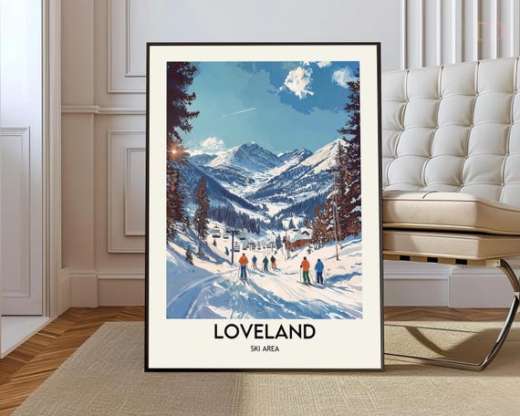 Loveland Ski Area Poster Wall Art Print Photo