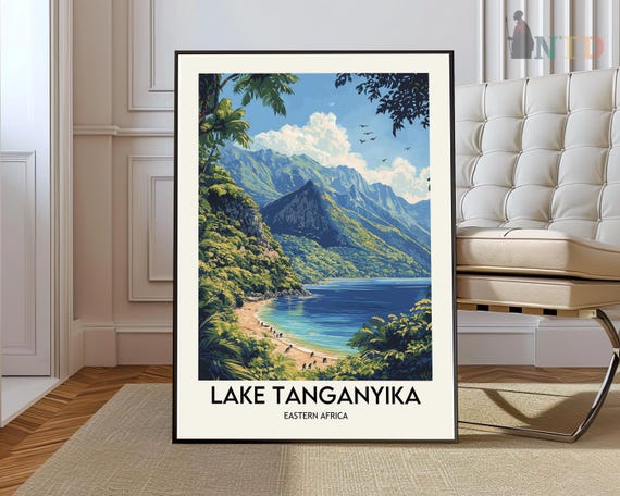 Lake Tanganyika Poster Wall Art Print Photo Tanzania