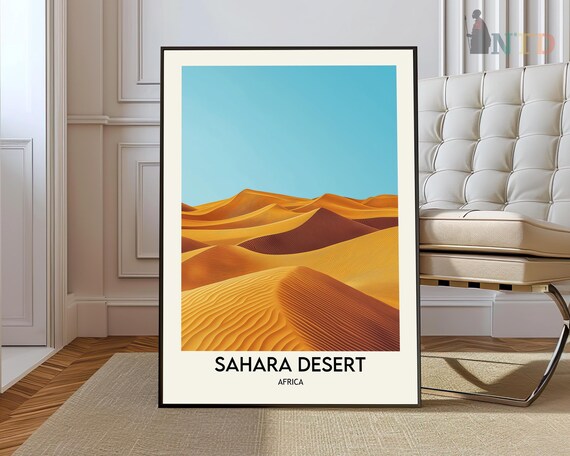 Sahara Desert Print Sahara Desert Wall Art Sahara Desert Poster Sahara Desert Photo Sahara Desert Africa Sahara Desert North Africa