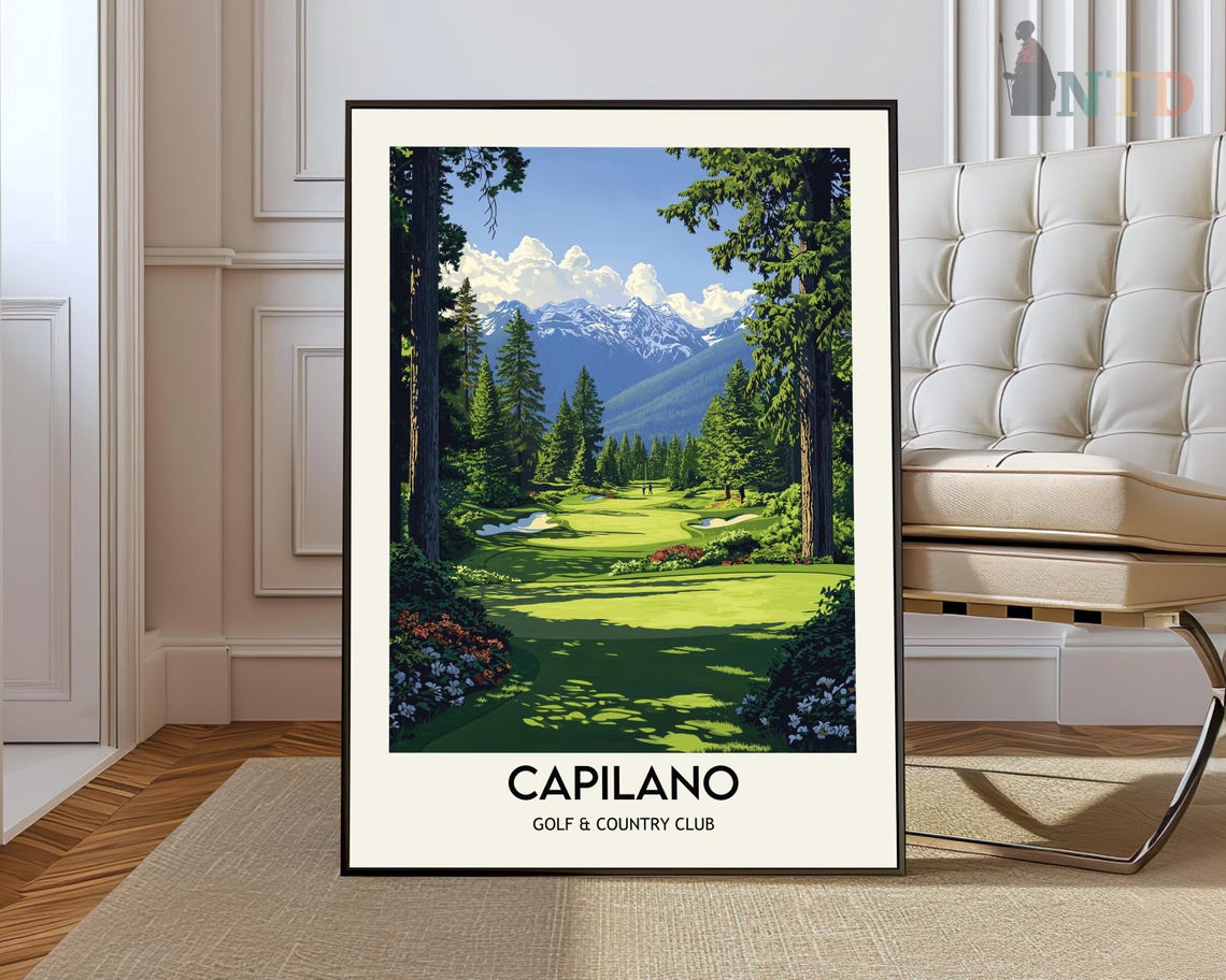 Capilano Golf Country Club Mountain Fairway Fir Forest Poster