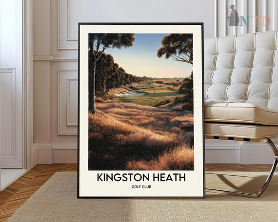 Kingston Heath Golf Club Poster Melbourne Australia Alister Mackenzie Design