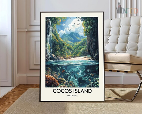 Cocos Island Poster Wall Art Print Photo Costa Rica