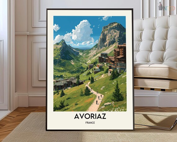 Avoriaz French Alps Green Summer Village Mountain Travel Poster