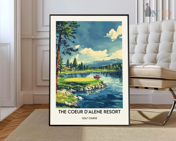 Coeur Dalene Resort Golf Course Poster Wall Art Print