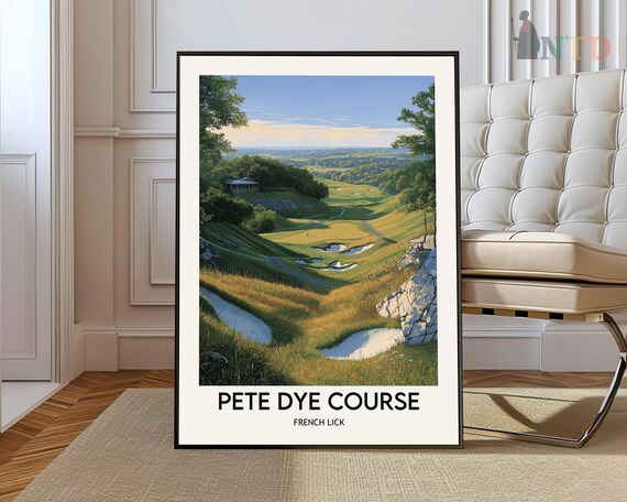 Pete Dye Course French Lick Resort Rolling Hills Golf Poster