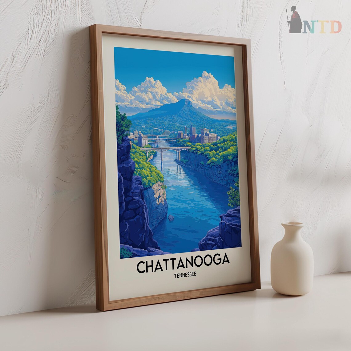 Chattanooga Tennessee River Gorge Bridges Lookout Mountain Day Poster - Image 2