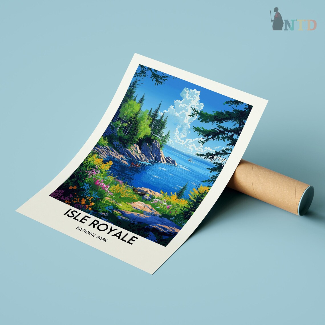 Isle Royale National Park Lake Superior Shoreline Wildflowers Poster - Image 3