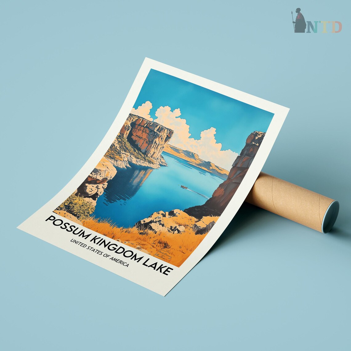Possum Kingdom Lake, Texas Travel Poster Print - Image 2