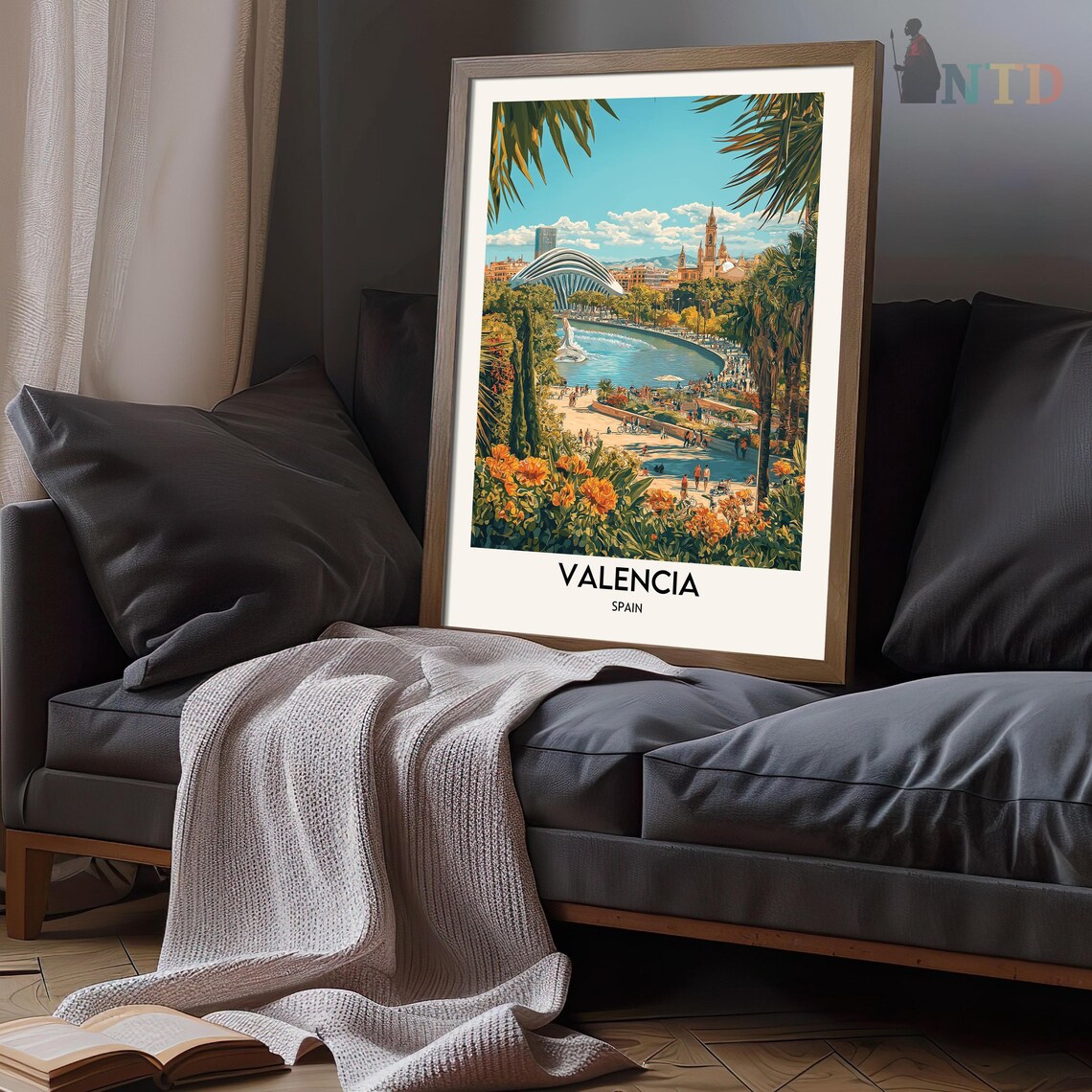 Valencia Travel Poster, Tropical City Wall Art - Image 3