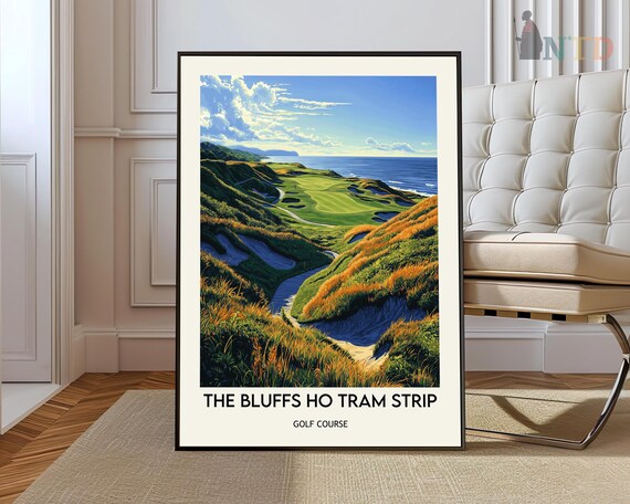 The Bluffs Ho Tram Strip Golf Course Coastal Vietnam Travel Poster
