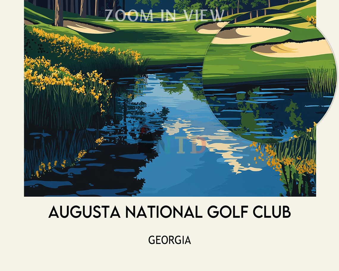 Augusta National Golf Travel Poster, Georgia - Image 3