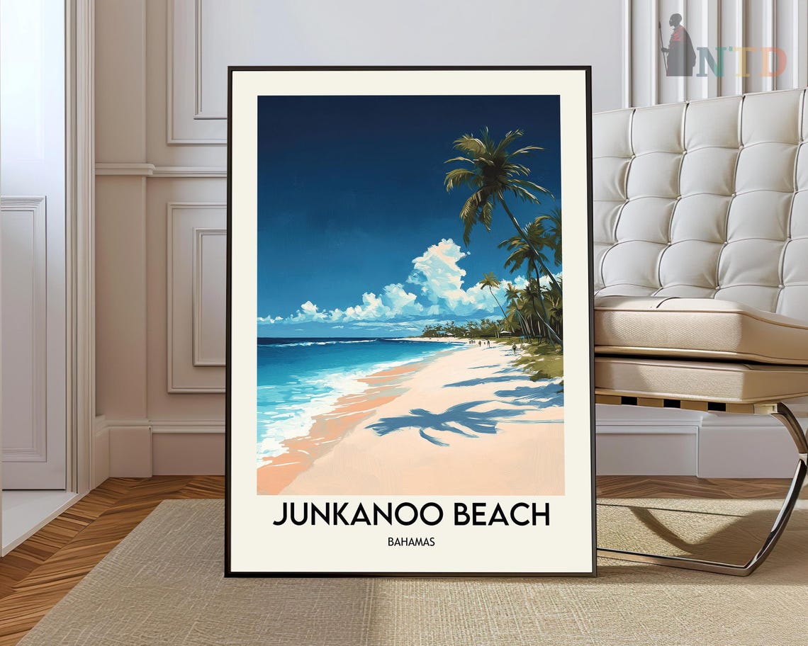 Junkanoo Beach Poster Wall Art Print Photo Nassau Bahamas