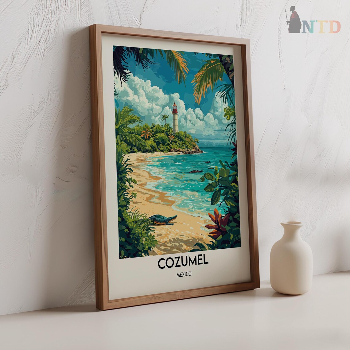Cozumel Mexico Travel Poster, Island Wall Art Print - Image 2