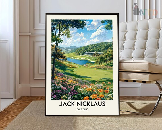Jack Nicklaus Golf Club Wildflower Fairway Travel Golf Poster