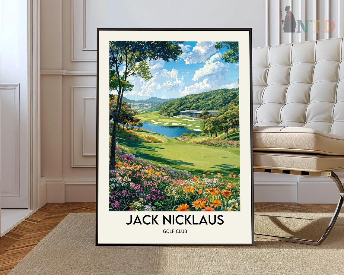 Jack Nicklaus Golf Club Wildflower Fairway Travel Golf Poster