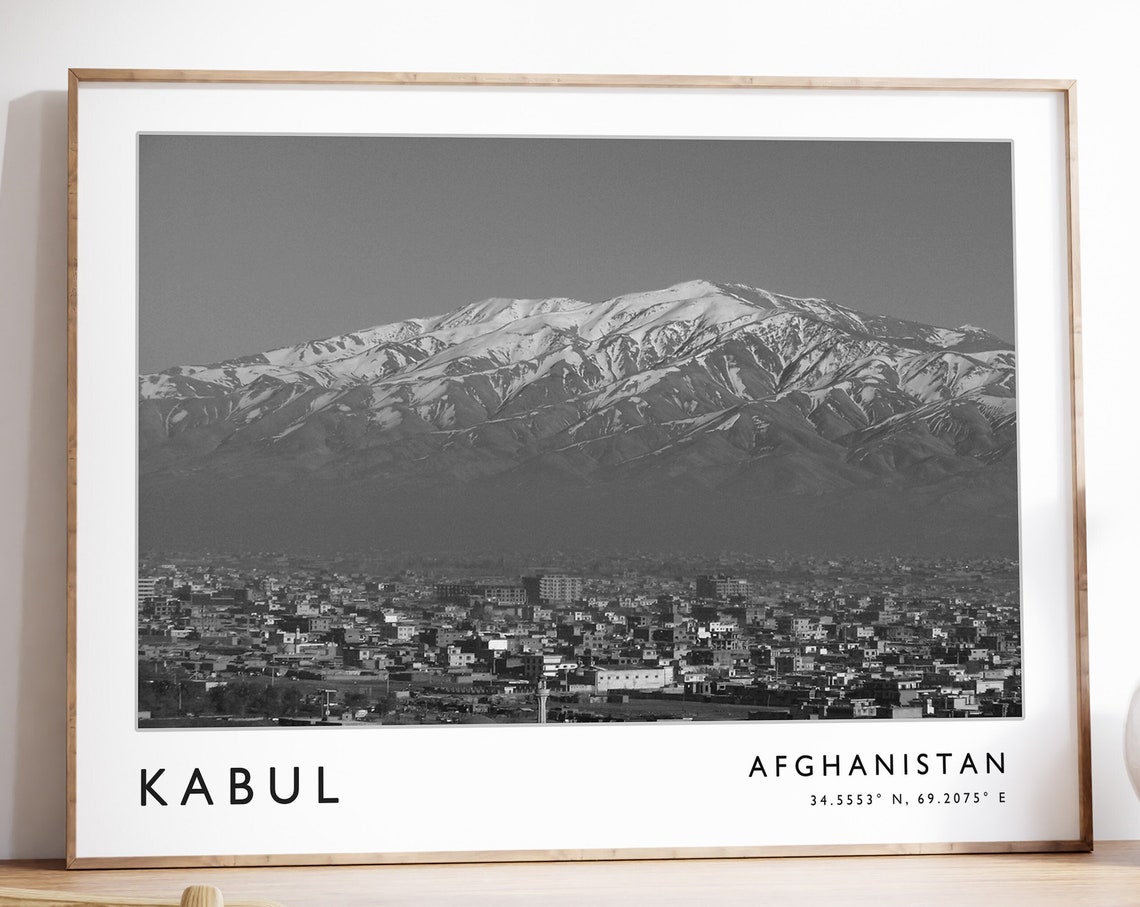 Kabul Travel Print Kabul Travel Poster Afghanistan Travel Print Afghan Print Black And White Travel Poster Travel Art Travel Gift