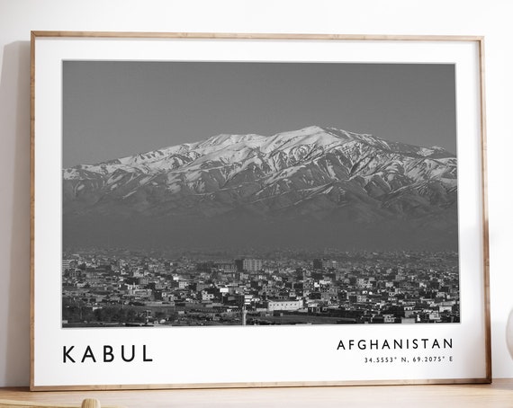 Kabul Travel Print Kabul Travel Poster Afghanistan Travel Print Afghan Print Black And White Travel Poster Travel Art Travel Gift