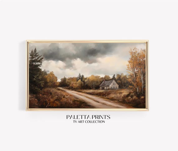 Frame Tv Moody Cottage Art Art For Frame Tvs Farmhouse Tv Art Rustic Autumn Tv Art Fall Art Paletta Prints